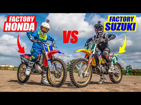 Factory Honda CR250 vs Factory Suzuki RM250 | 2 Stroke Shootout!