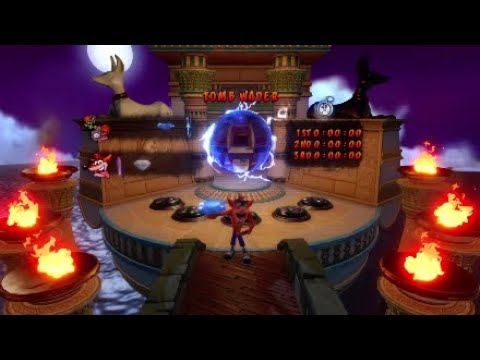 Crash Bandicoot 3: Warped - Tomb Wader All Gems & Crystal (All Boxes)