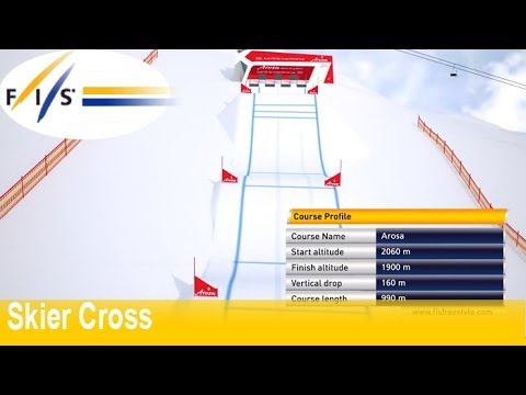 Audi ski cross World Cup course in Arosa, SUI, 3D graphic
