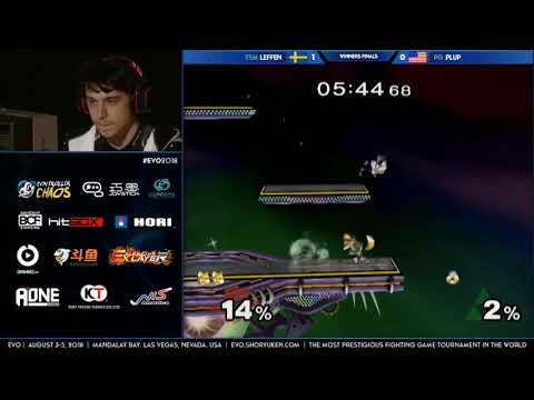 EVO 2018: Super Smash Bros. Melee Top 8 - TSM Leffen (Sweden) vs PG Plup (USA)