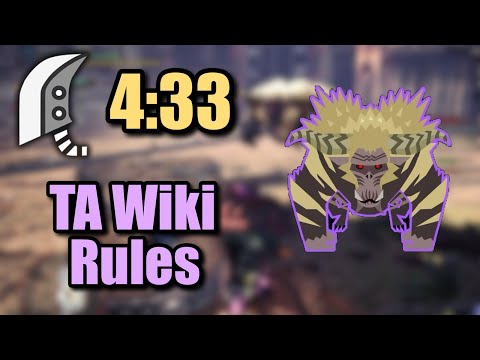 MHWI | Tempered Furious Rajang 4'33 | Great Sword Solo | TA Wiki Rules