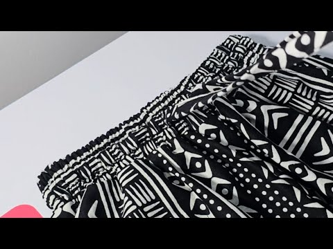 HOW TO SEW A WAISTBAND WITH ELASTIC AND ROPE