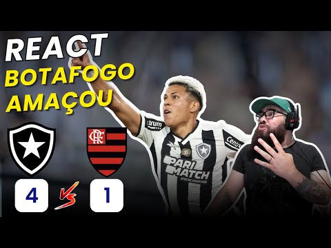 React Botafogo 4x1 Flamengo | Melhores momentos | Gols | Brasileirão