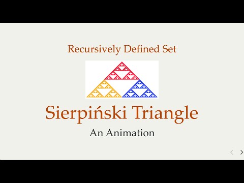 Sierpiński triangle fractal: an animation