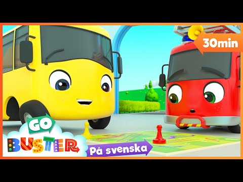 😊Busters spelkväll | Go Buster Svenska - tecknade filmer för barn😊