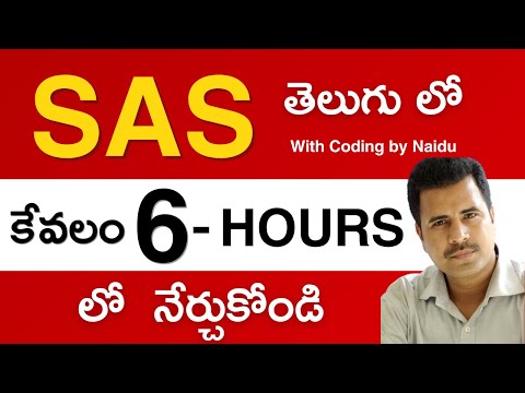 SAS Training in Telugu - Complete SAS Tutorial in 6 Hours