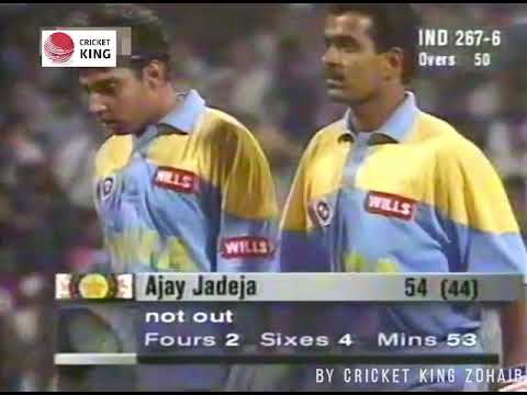 Ajay Jadeja Electrifying knock 54(44) with 4 huge sixes vs South Africa @ Wankhede Mumbai 1996
