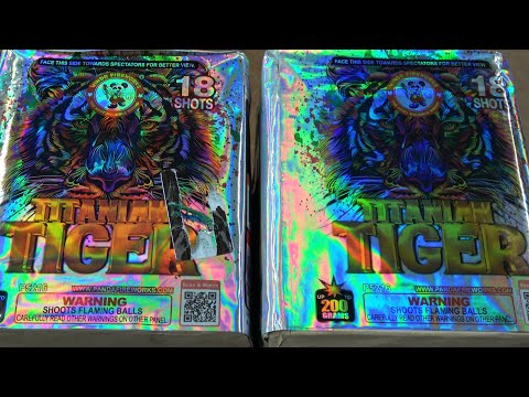 Titanium Tiger 18s 200g cake by Winda Fireworks