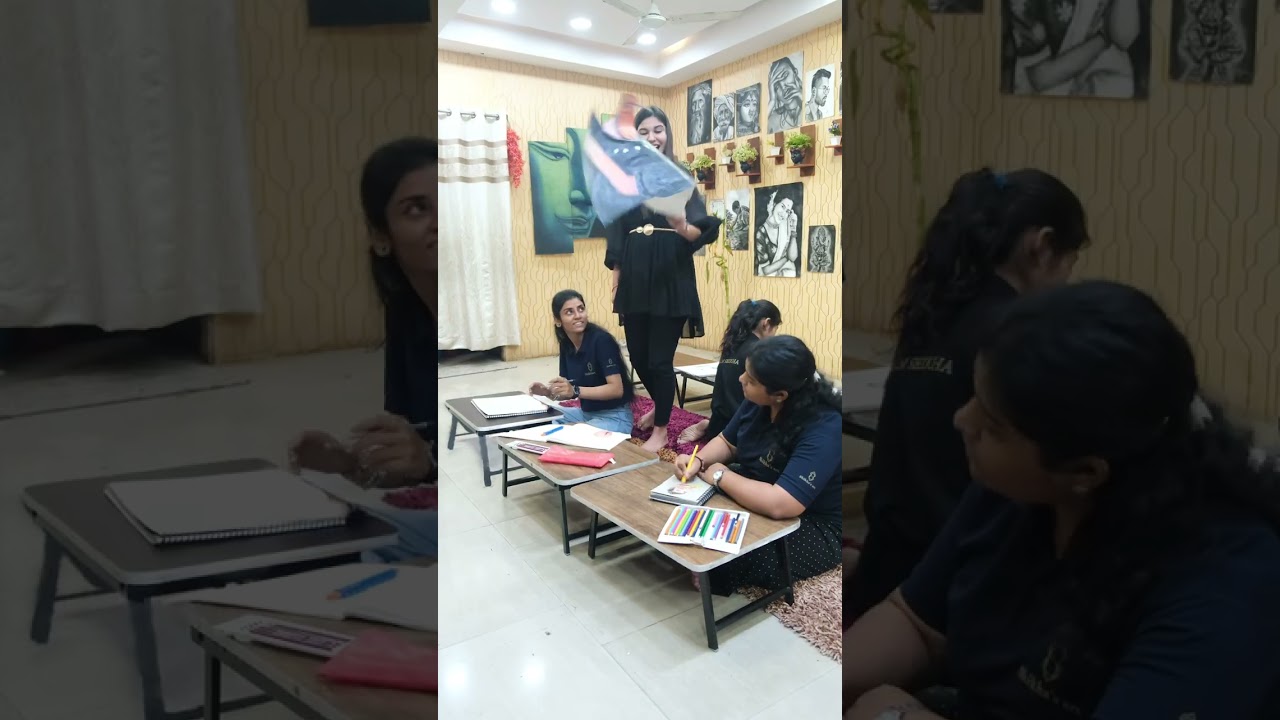 Tricky Art Classes 😍| Behind the scenes #shorts #artistshikhasharma #3drangoliqueen