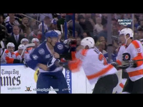 Luke Schenn vs Vincent Lecavalier