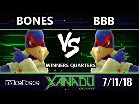 S@X 258 SSBM - Bones (Falco) Vs. BBB (Falco) - Smash Melee Winners Quarters
