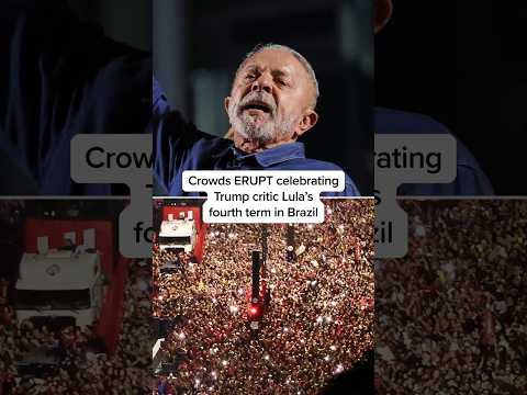 Crowds ERUPT celebrating Trump critic Lula's fourth term in Brazil