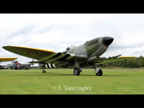 Supermarine Spitfire Mk.XVI (OO-XVI) Starting up at the Black Mountain Fly-In #plane