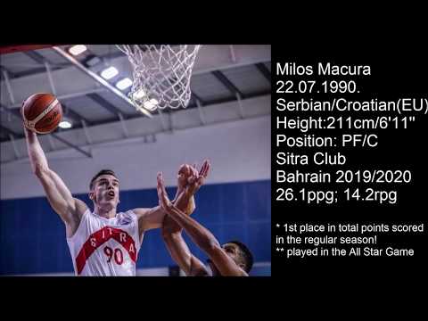 Milos Macura Sitra Club 2019/2020 Highlights Bahrain