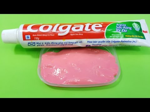 Colgate Toothpaste Slime with Sugar !!! , NO GLUE, NO BORAX, 2 Ingredients Toothpaste Slime