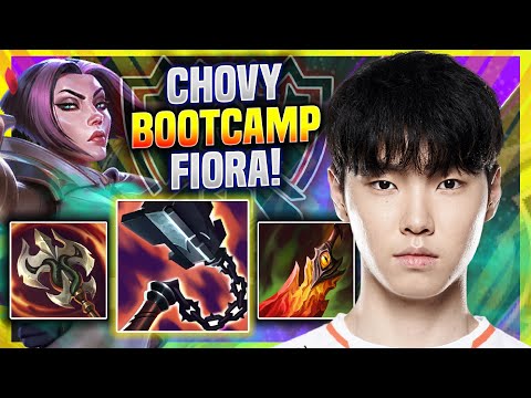 CHOVY IS A GOD WITH FIORA IN EUW SOLOQ WORLDS BOOTCAMP! - HLE Chovy Plays Fiora TOP vs Graves!
