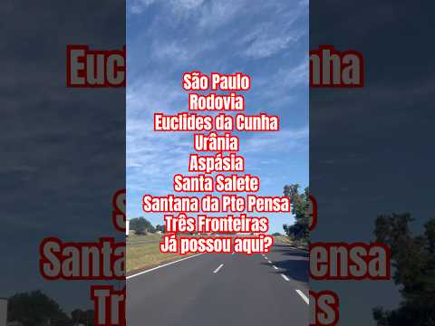Urânia, Aspásia, Santa Salete, Santana da Ponte Pensa, Três Fronteiras #shorts #estrada #tour #sp