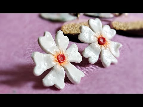 Xewali/Shiuli Phool Earrings Tutorial|Harsingar flower/Night Jasmine flower earrings|tutorial