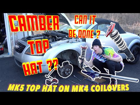 ‼️ MK5 CAMBER TOP HAT ON MK4 COILOVER )