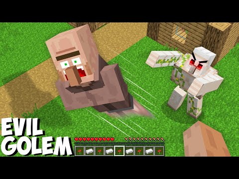 What if the IRON GOLEM was EVIL in Minecraft ! STRANGE GOLEM !