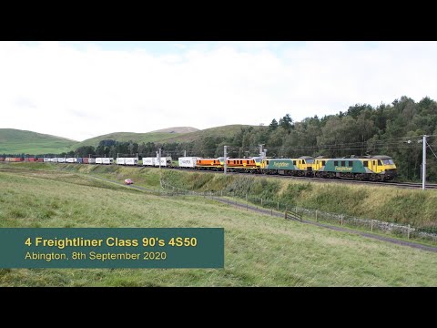 Quadriple Class 90's 4S50 with Powerhaul 90045/90049 & Newly Painted Orange 90014/90047