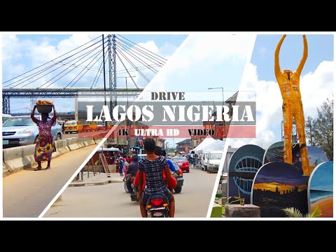 Lagos Nigeria - 4K UHD drive - from IKEJA to LAGOS ISLAND through OSHODI, YABA, OYINGBO, MARINA, CMS