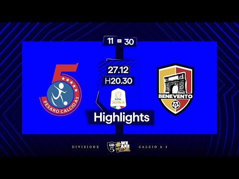 Italservice Pesaro-GG Team Wear Benevento 4-1 | 11ª giornata Serie A Futsal 2024-25 | Highlights