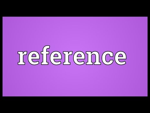 Reference Meaning