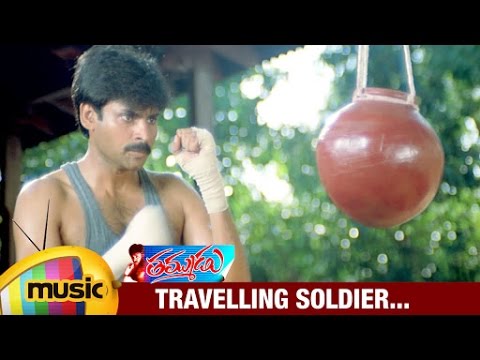 Travelling Soldier Music Video | Thammudu Telugu Movie Songs | Pawan Kalyan | Preeti | Mango Music