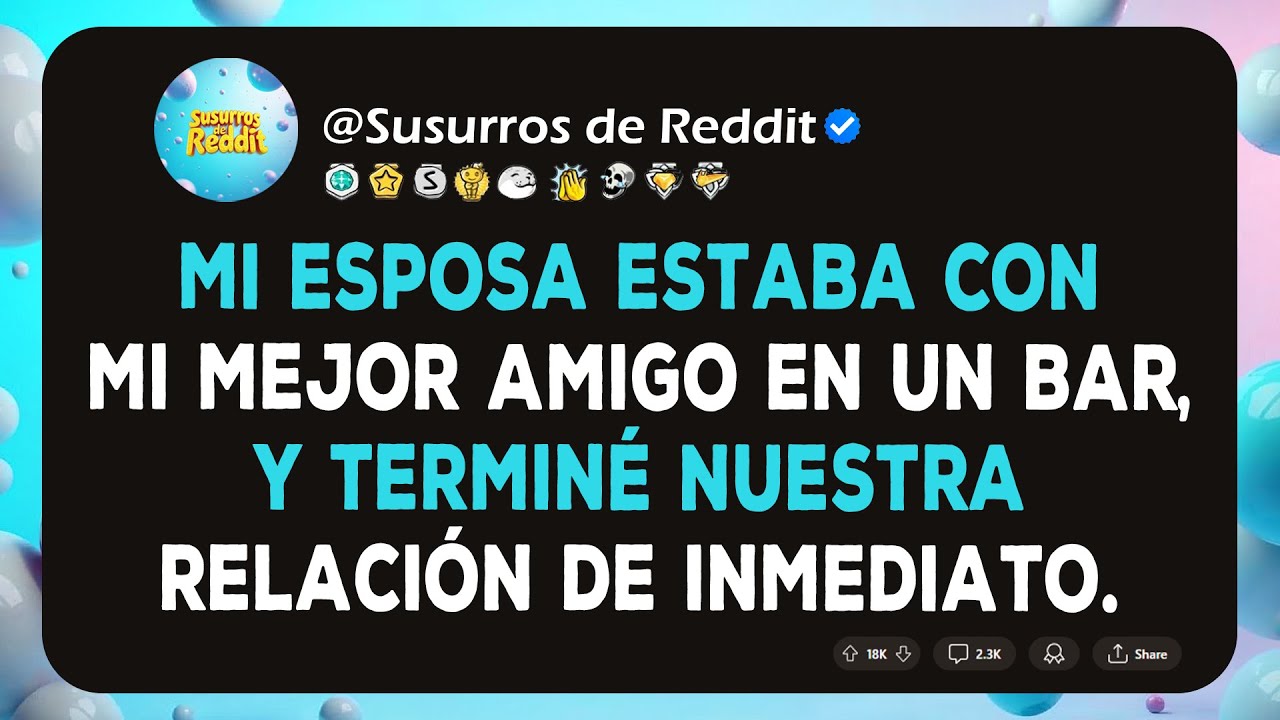 Mi esposa estaba con mi mejor amigo en un bar, y terminé nuestra relación de inmediato.
