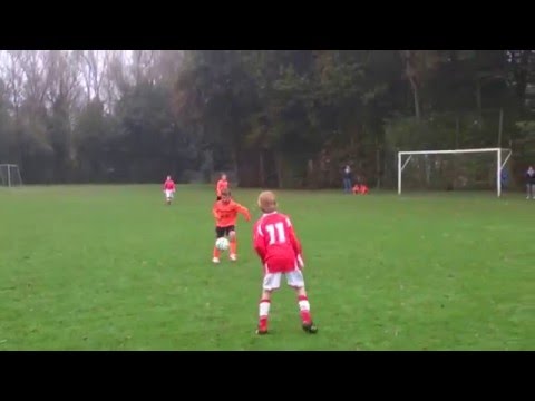 Doelpunt Joost tegen Clinge E1 25-10-2014