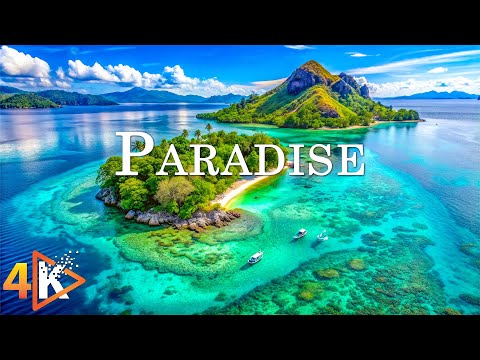 Paradise 4K - Pristine Beaches and Crystal-Clear Waters with Relaxing Music - 4K Video Ultra HD