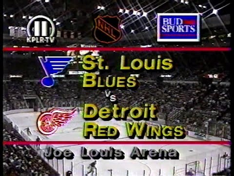 1987 Norris Division Title game - St. Louis Blues @ Detroit Red Wings with Dan Kelly and Ken Wilson