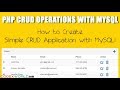 PHP CRUD Operations with MySQLi Extension PHP CRUD Operations with MySQLi Extension