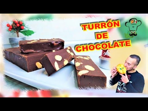 Cómo Hacer TURRÓN de CHOCOLATE con ALMENDRAS - chocolate nougat with almonds