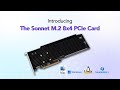 Sonnet M.2 8x4 Silent Gen4 PCIe Card - 64TB of SSD Storage