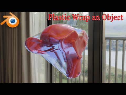 So simple to plastic wrap objects in Blender #oe261