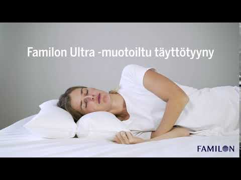 Watch video Familon Ultra Organic shaped adjustable pillow