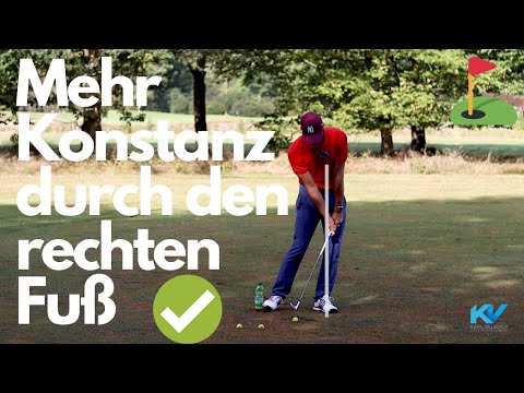 Mehr Konstanz im Golfschwung durch die richtige Bewegung des rechten Fußes