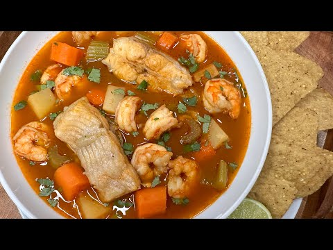 Caldo de Pescado y Camarón - Receta Fácil y Sabrosa