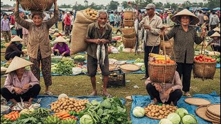 Laos Countryside Border Market | Fresh Foods &amp; Simple Living