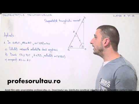 14   cls6   Proprietatile triunghiurilor   proprietatile triunghiului isoscel   exercitii   partea 1