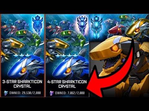 BIG 4 STAR SHARTICON CRYSTAL OPENING! SHARK CRYSTALS! - TRANSFORMERS : Forged To Fight