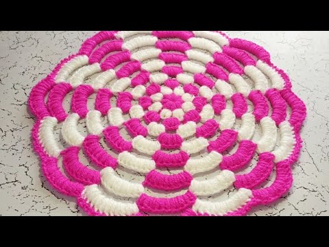 Crochet Thalposh/ Doily/Tablemat# nice to look easy to make#25#