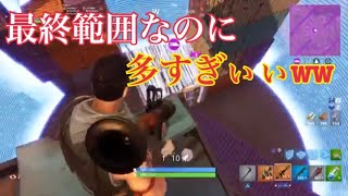 フォートナイト  最終範囲で残り5人!?カオスウゥゥ!!