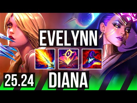 EVELYNN vs DIANA (JGL) | Perfect KDA: 17/0/9, 47K damage | NA Grandmaster | 25.24