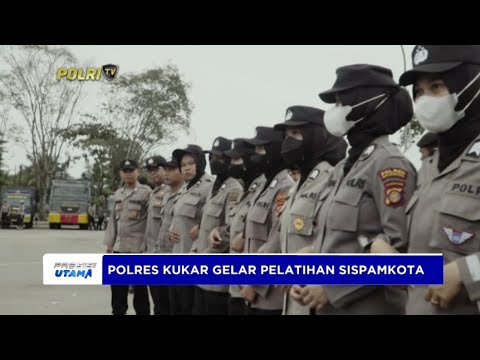 POLRES KUKAR GELAR LATIHAN SISPAMKOTA JELANG PILKADA SERENTAK