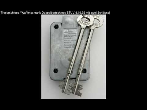 Tresorschloss / Waffenschrank Doppelbartschloss STUV 4.19.92 mit zwei Schlüssel