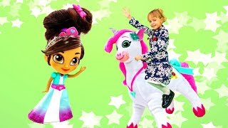 Видео для детей — Про принцессу Неллу, игрушки для девочек и тортики