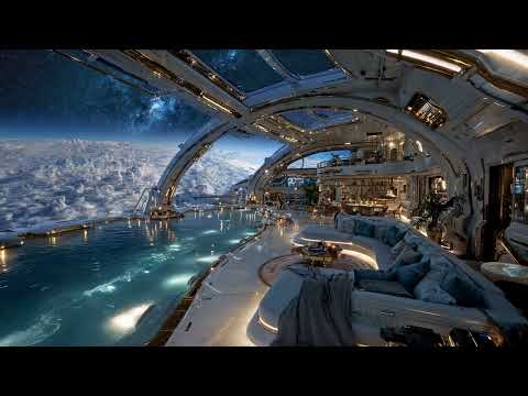 🎵 Neural Nexus: Cozy Balcony over the Cloud Tops: Water and Ambient Music | 4K | 10 hours